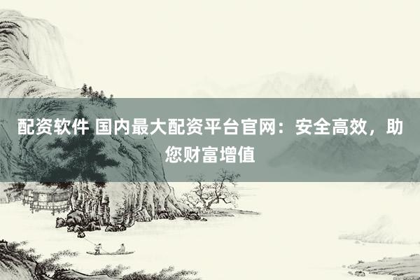 配资软件 国内最大配资平台官网：安全高效，助您财富增值