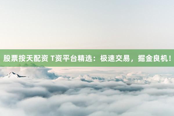 股票按天配资 T资平台精选：极速交易，掘金良机！