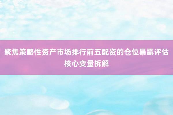 聚焦策略性资产市场排行前五配资的仓位暴露评估核心变量拆解