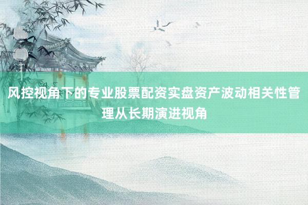 风控视角下的专业股票配资实盘资产波动相关性管理从长期演进视角